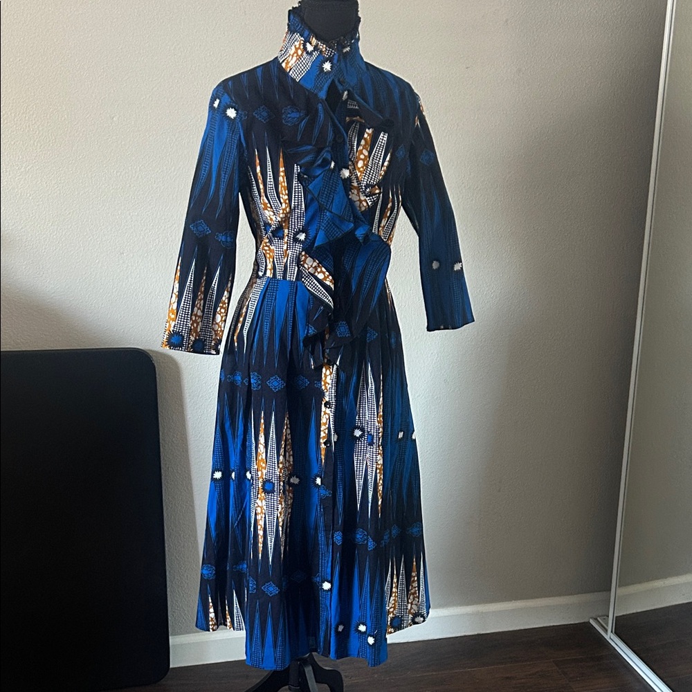 African Hand-Crafted Long Sleeve Dress